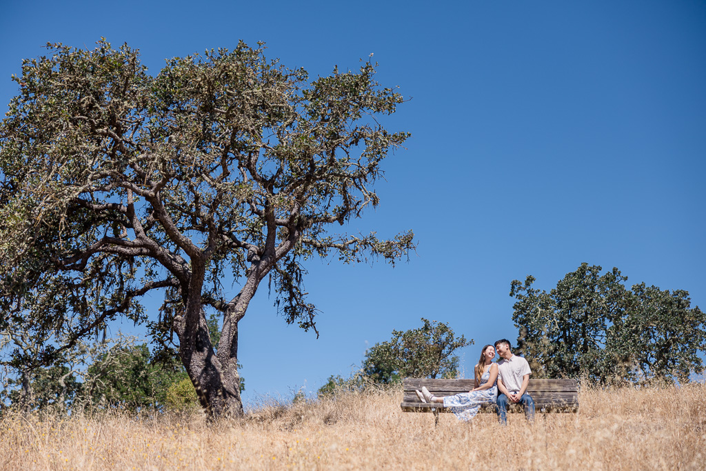 couple sitting on a bench at Sonoma Valley Regional Park