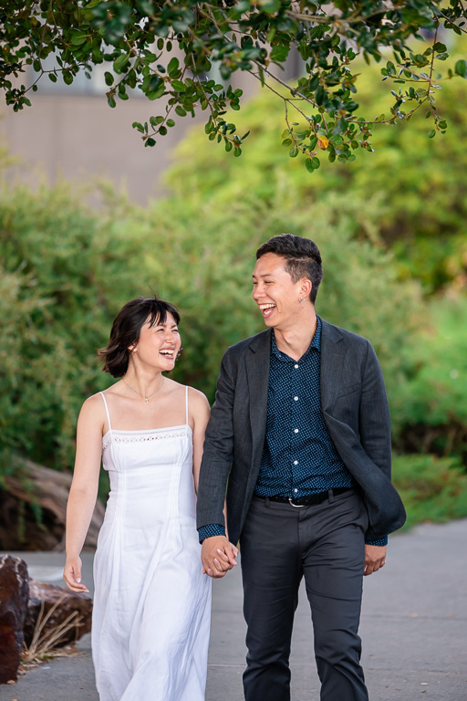 San Francisco park greenery engagement photos