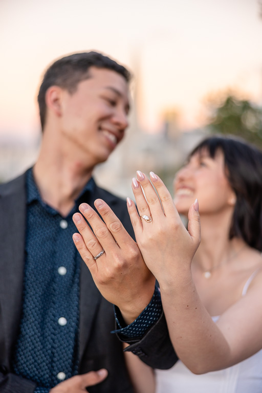 both engagement rings