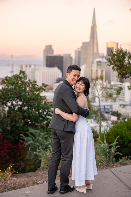 San Francisco engagement photos at Ina Coolbrith Park