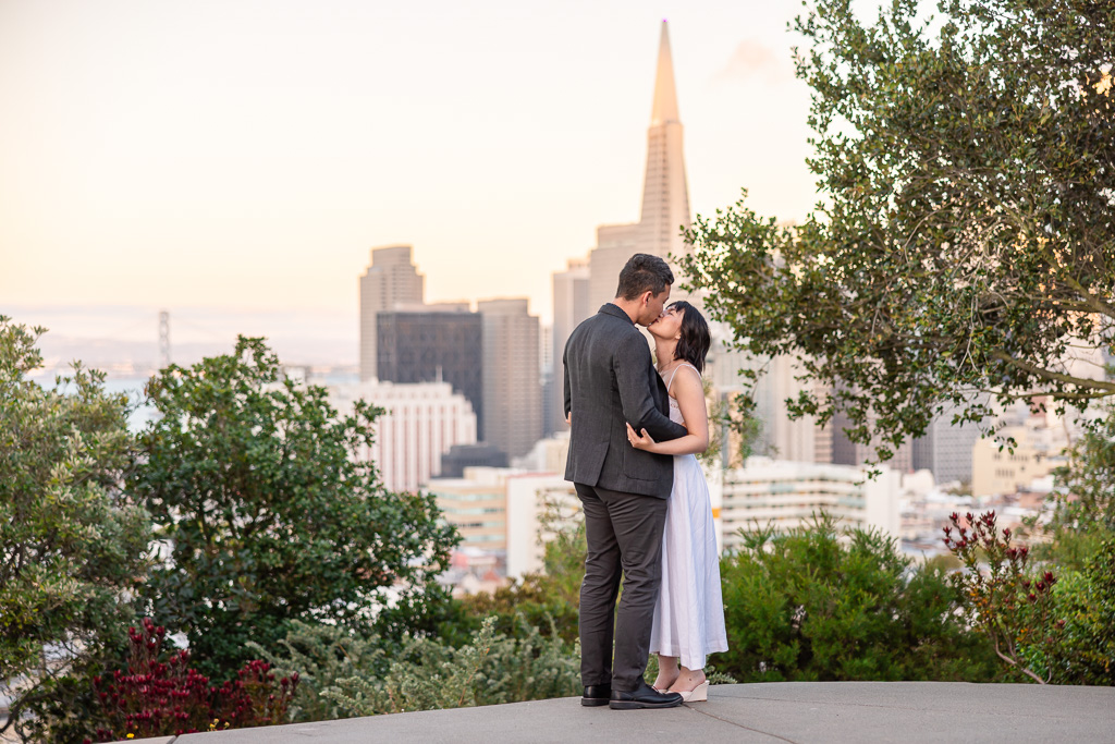 San Francisco sunset proposal at Ina Coolbrith Park