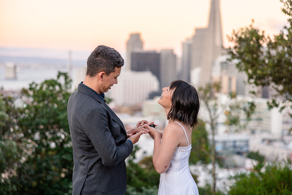 putting on his ring