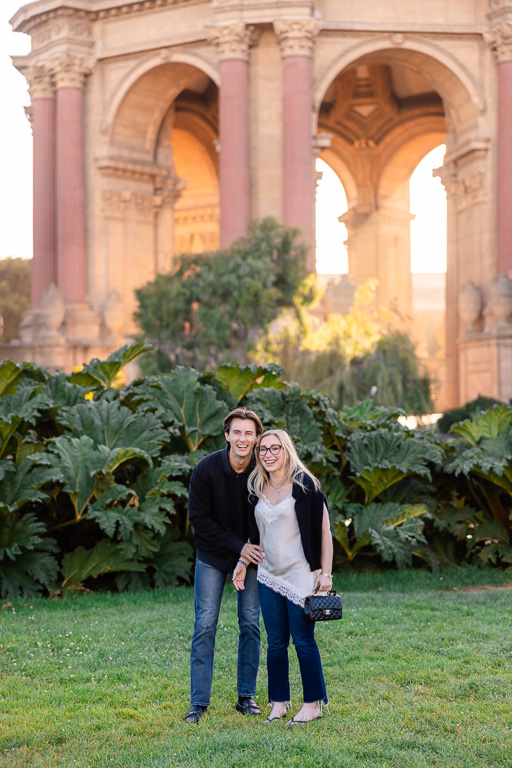 couple at the Palace of Fine Arts