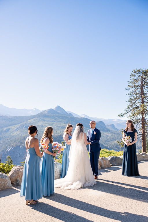 wedding ceremony at Glacier Point