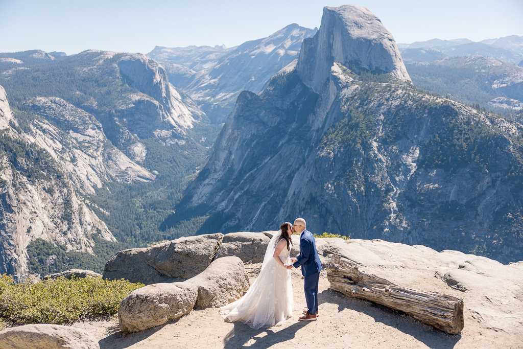 wedding day photography at Yosemite Glacier Point