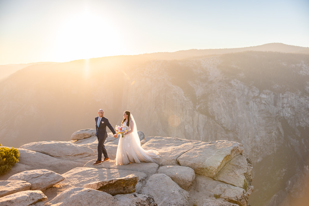 epic sunset wedding portrait shoot at Yosemite National Park