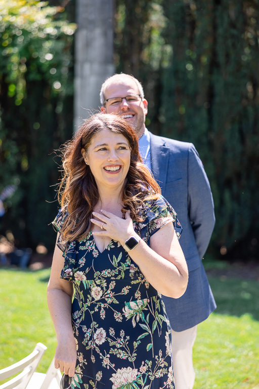 wedding guests arriving at Filoli