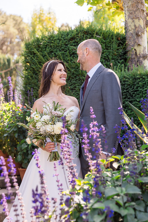 wedding day portraits at Filoli in the gardens