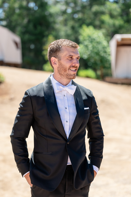 solo portrait of the groom