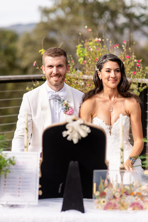 bride and groom seated for the Sofreh Aghd