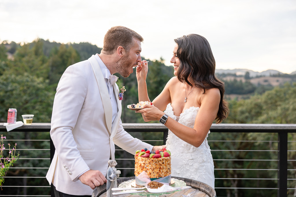 feeding the cake