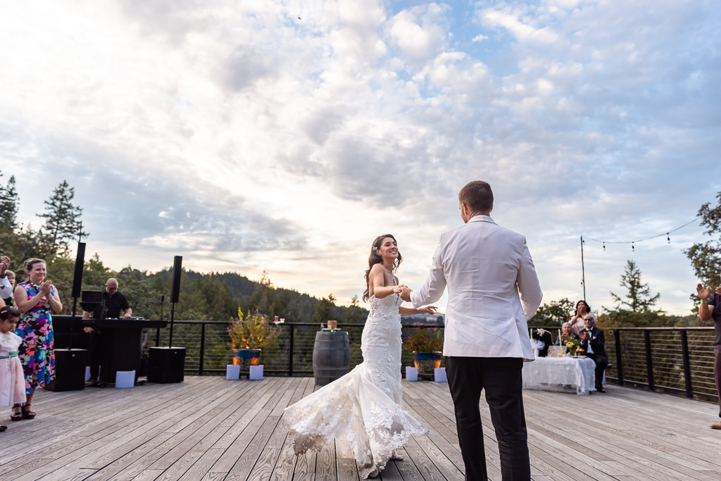 Sonoma Forest Sanctuary first dance on the patio