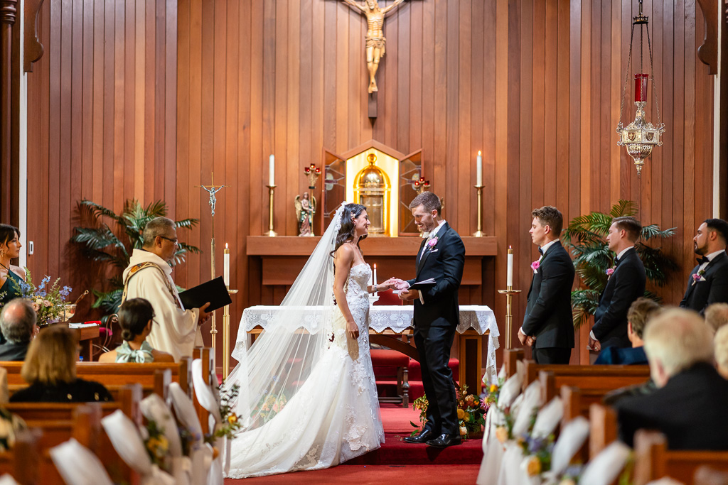 ring exchange at St Elizabeth's Roman Catholic Church