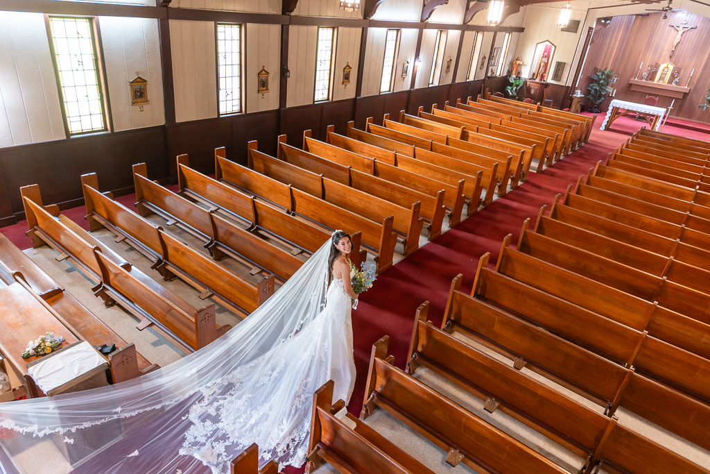 St Elizabeth's Roman Catholic Church bridal solo with long veil