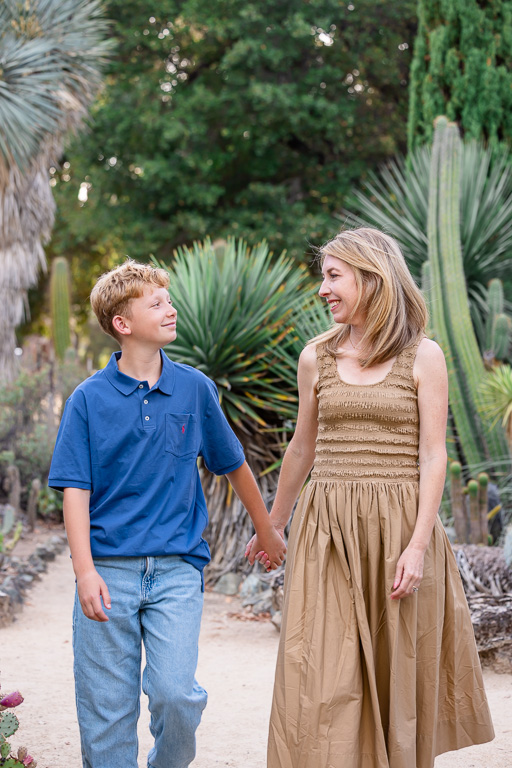 mother and son family photo at Stanford