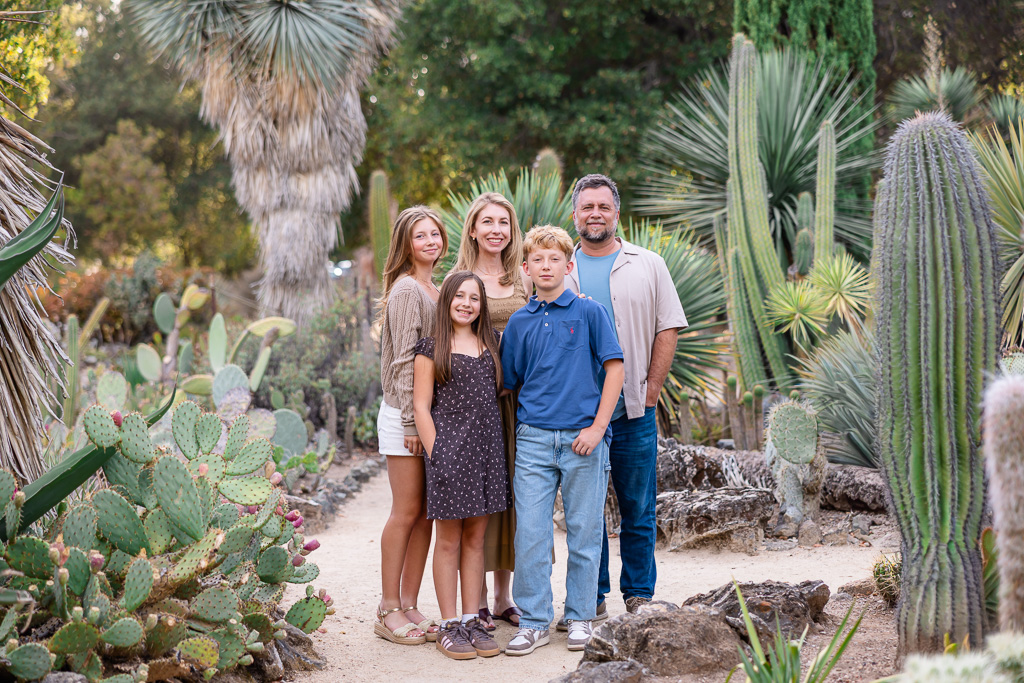 family portraits at the Arizona Cactus Garden