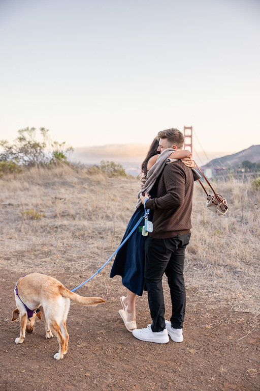 hug after proposal