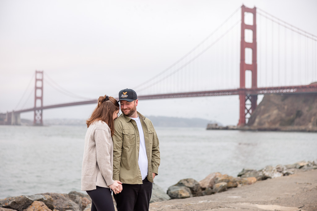 couple photos near the Golden Gate Bridge
