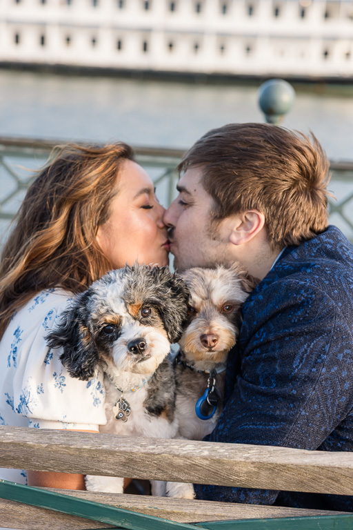 cute couple with dogs