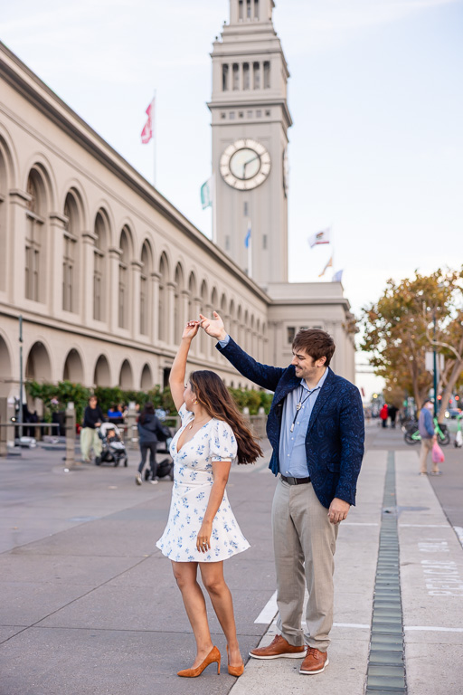 engagement photo inspiration at the Ferry Building in San Francisco