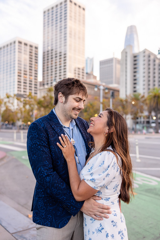 San Francisco downtown Embarcadero engagement photos