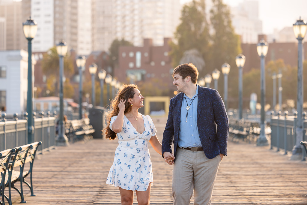 natural candid style engagement photos in San Francisco
