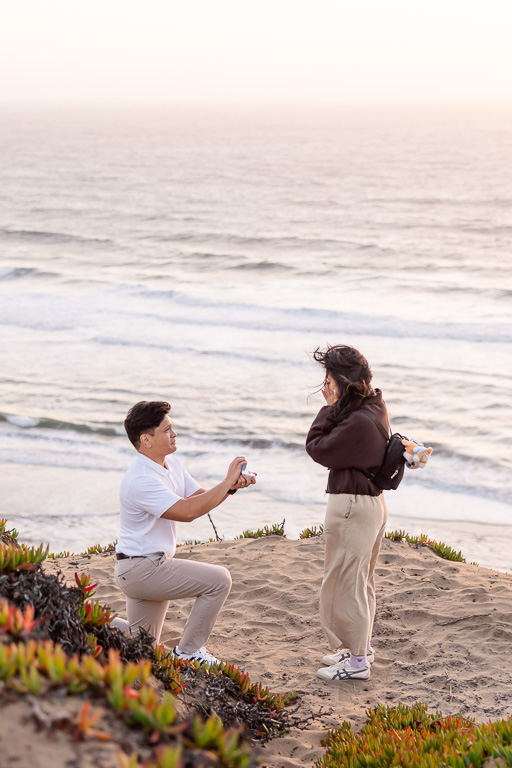 San Francisco oceanside marriage proposal