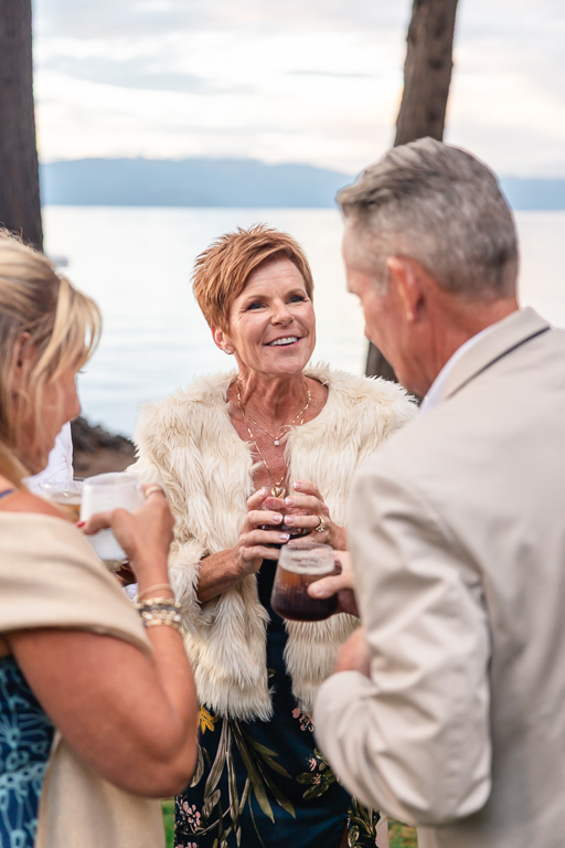 Some guests mingling at the welcome event